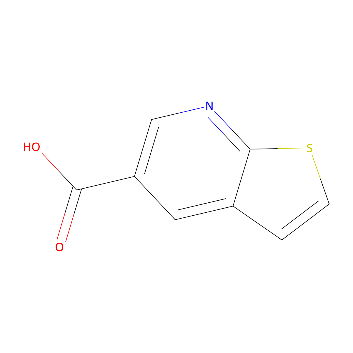 Thieno[2,3-b]pyridine-5-carboxylic acid molecular structure, CAS 117390-38-2