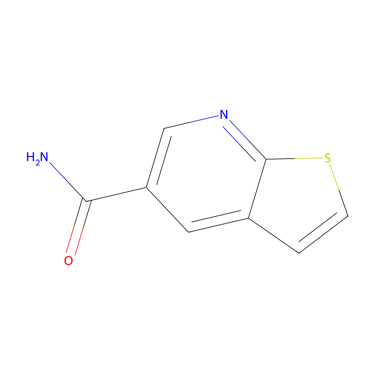 Thieno[2,3-b]pyridine-5-carboxamide molecular structure, CAS 117390-40-6