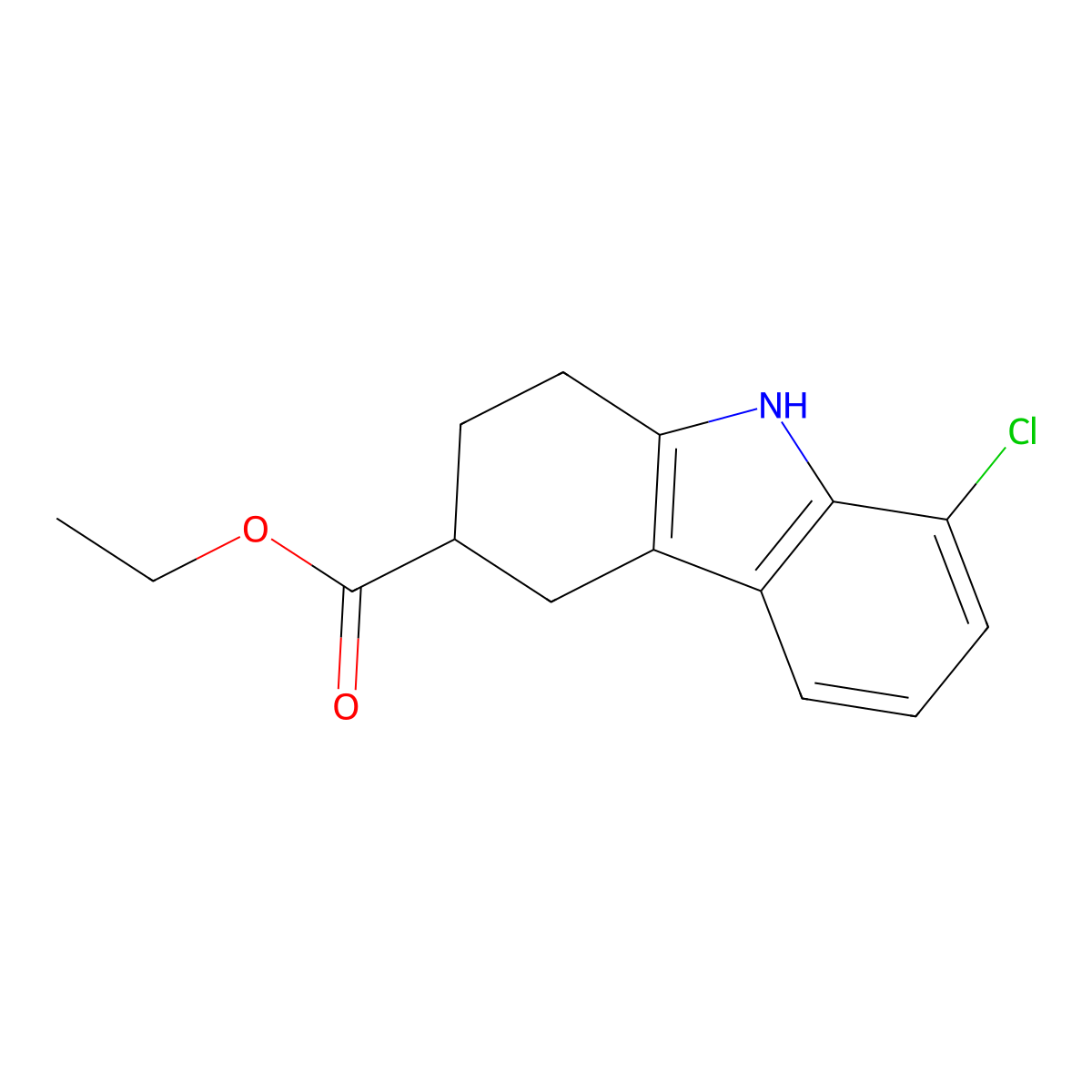 ethyl 8-chloro-2,3,4,9-tetrahydro-1H-carbazole-3-carboxylate molecular structure, CAS 1173908-52-5