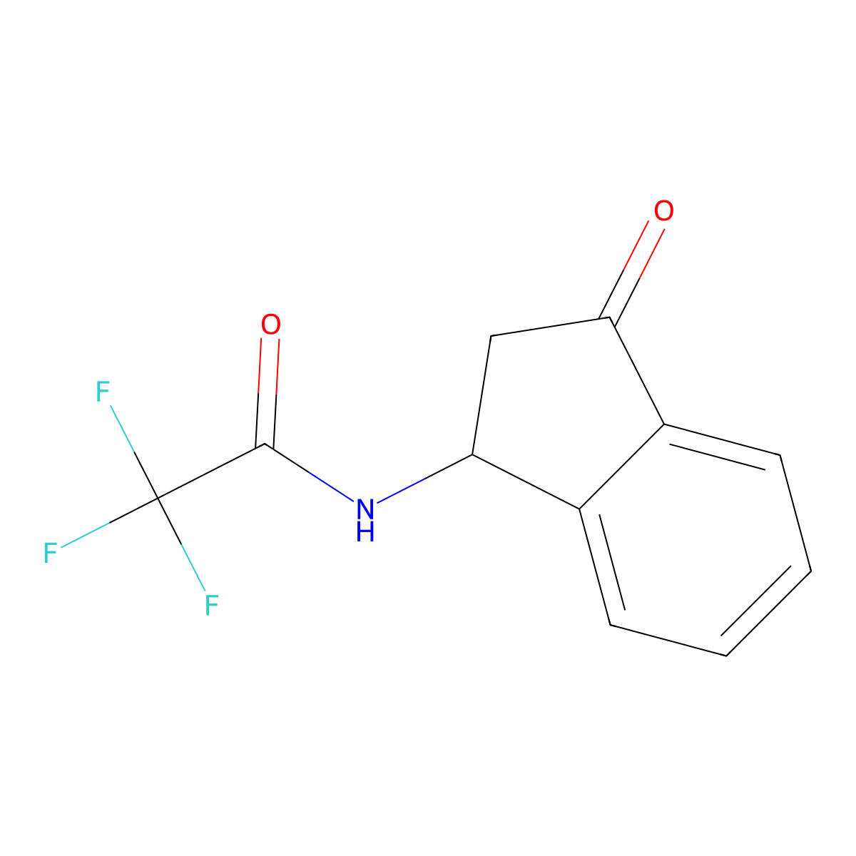 2,2,2-Trifluoro-N-(3-oxo-2,3-dihydro-1H-inden-1-yl)acetamide molecular structure, CAS 117391-20-5