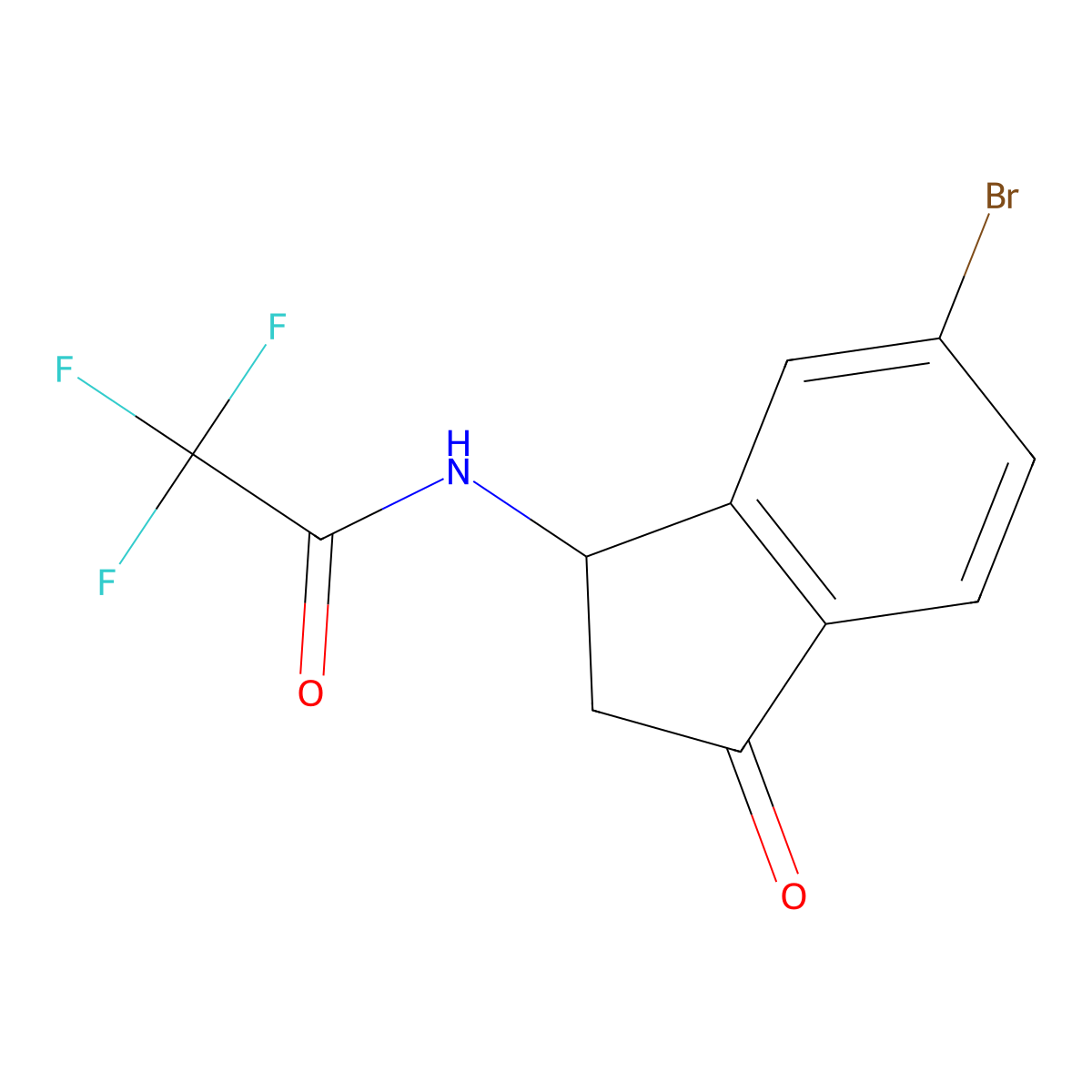 5-Bromo-3-(trifluoroacetamido)indan-1-one molecular structure, CAS 117391-24-9