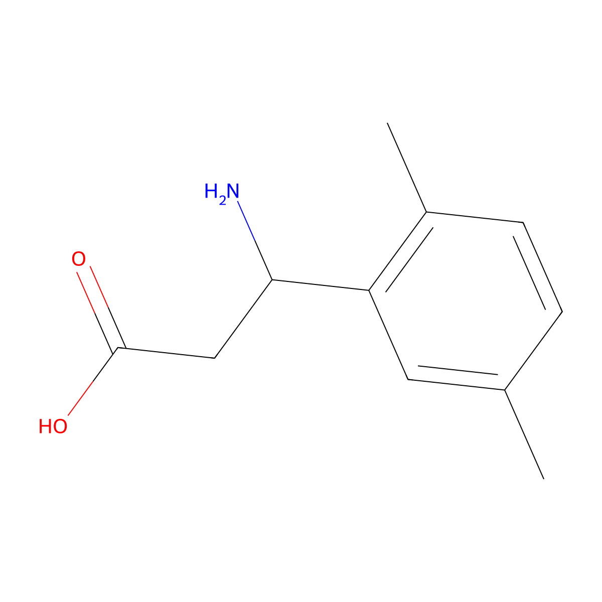 beta-Amino-2,5-dimethylbenzenepropanoic acid molecular structure, CAS 117391-55-6