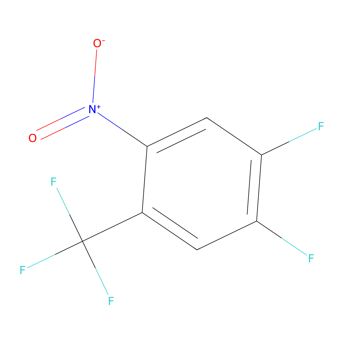 1,2-Difluoro-4-nitro-5-(trifluoromethyl)benzene molecular structure, CAS 117392-82-2