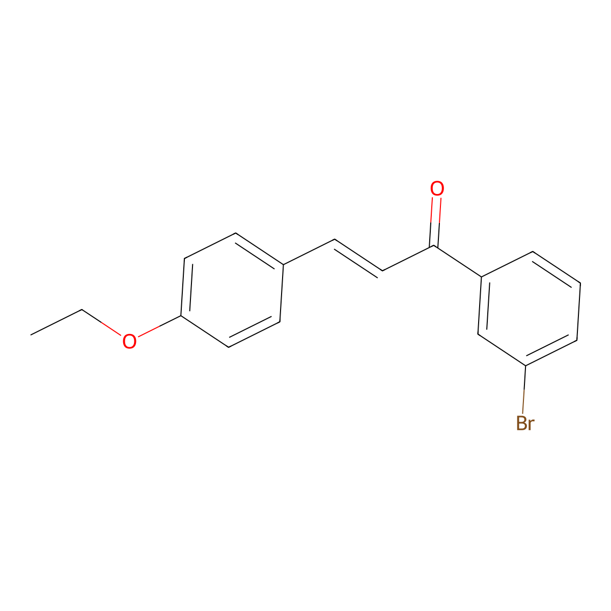 (2E)-1-(3-Bromophenyl)-3-(4-ethoxyphenyl)prop-2-en-1-one molecular structure, CAS 1173923-23-3
