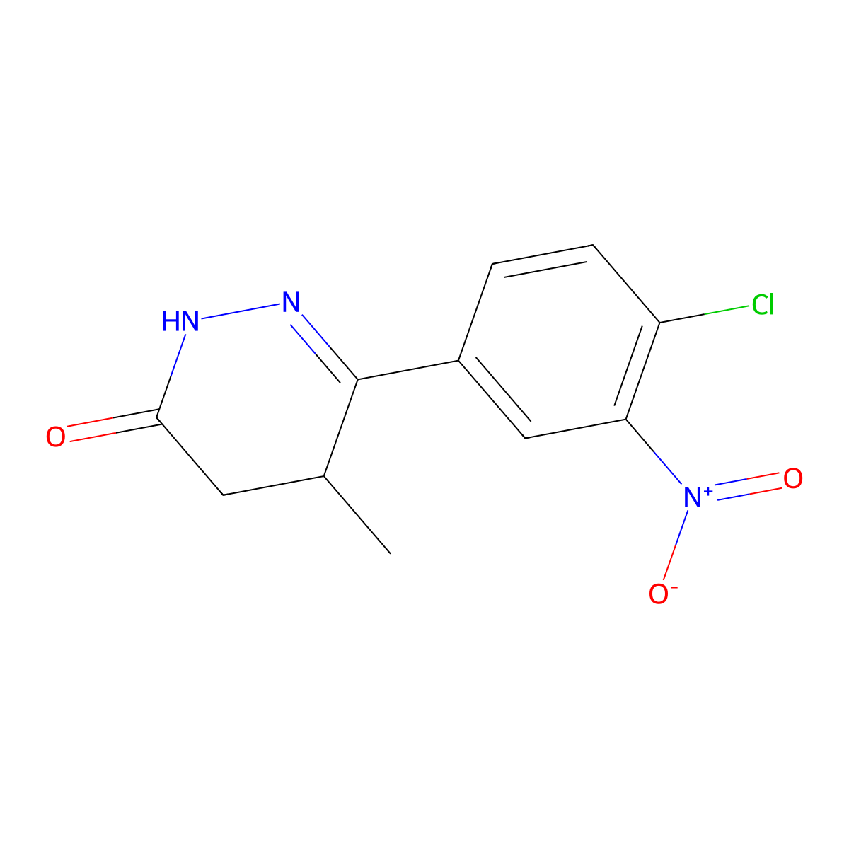 6-(4-chloro-3-nitrophenyl)-5-methyl-4,5-dihydropyridazin-3(2H)-one molecular structure, CAS 117397-88-3