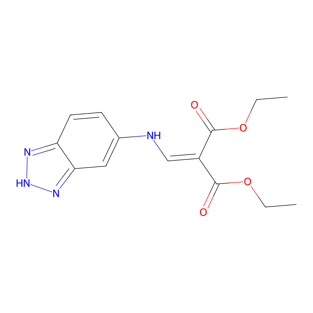 Diethyl 2-((1h-benzo[d][1,2,3]triazol-6-ylamino)methylene)malonate molecular structure, CAS 117398-17-1