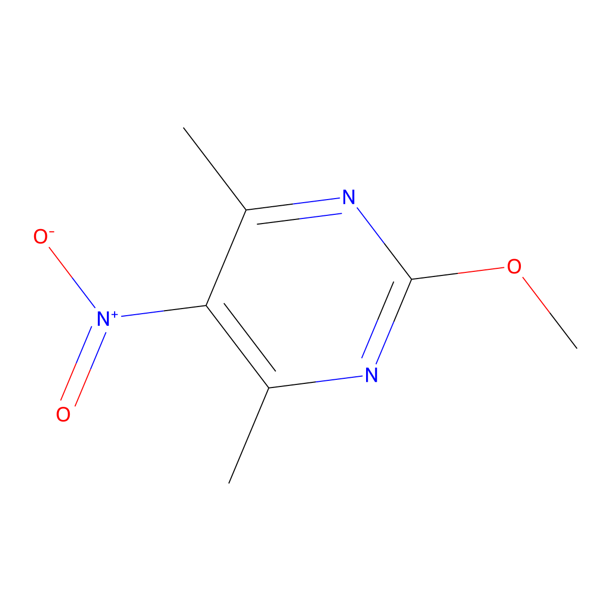 2-Methoxy-4,6-dimethyl-5-nitropyrimidine molecular structure, CAS 1173984-09-2
