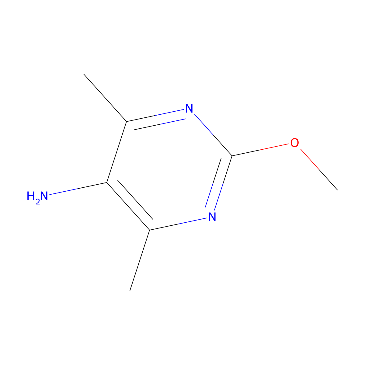 2-Methoxy-4,6-dimethylpyrimidin-5-amine molecular structure, CAS 1173984-10-5