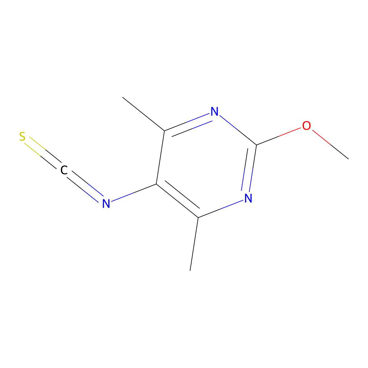 5-Isothiocyanato-2-methoxy-4,6-dimethylpyrimidine molecular structure, CAS 1173984-11-6