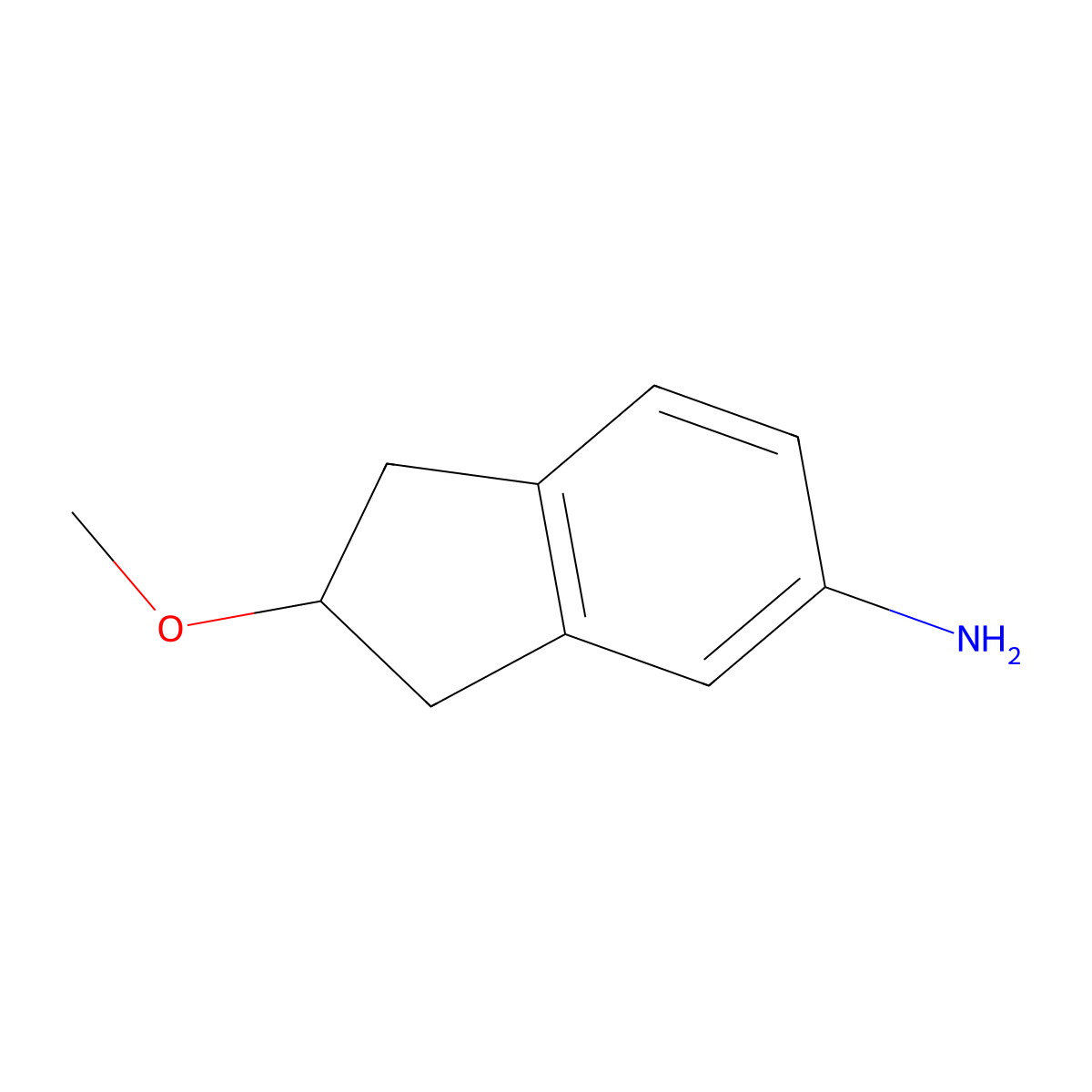 2-methoxy-2,3-dihydro-1H-inden-5-amine molecular structure, CAS 1173986-64-5