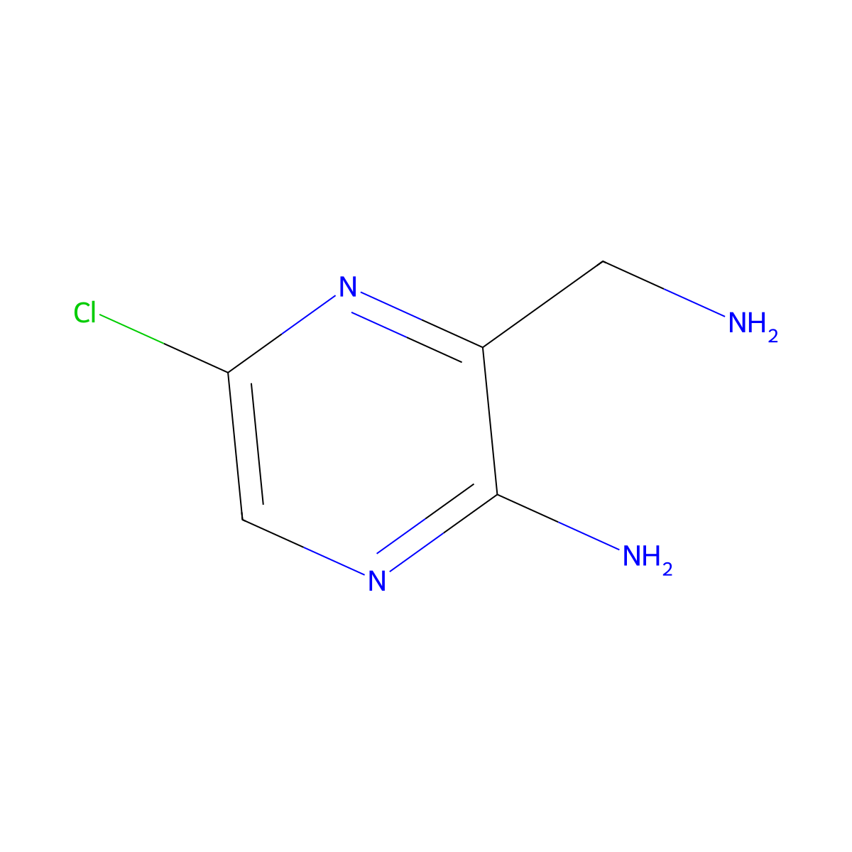 3-(Aminomethyl)-5-chloropyrazin-2-amine molecular structure, CAS 1173998-68-9
