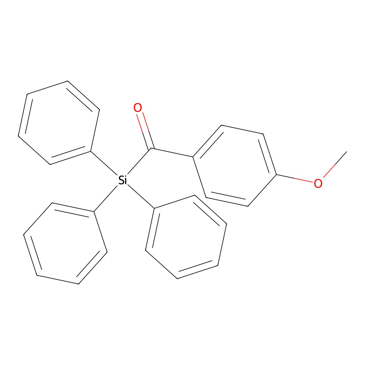 (4-Methoxyphenyl)(triphenylsilyl)methanone molecular structure, CAS 1174-56-7