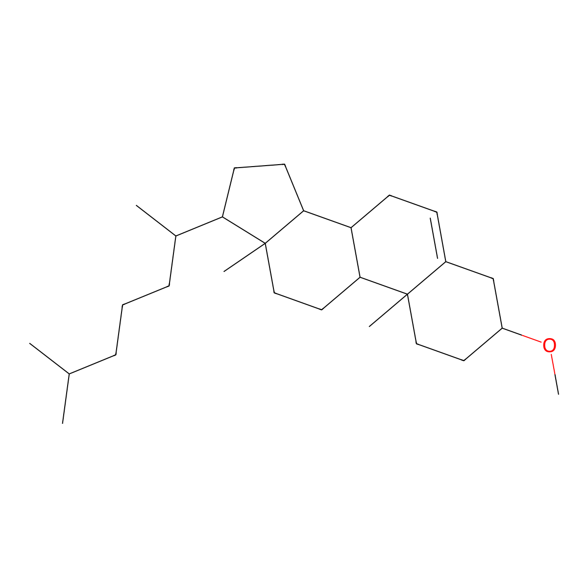 Cholesterol methyl ether molecular structure, CAS 1174-92-1