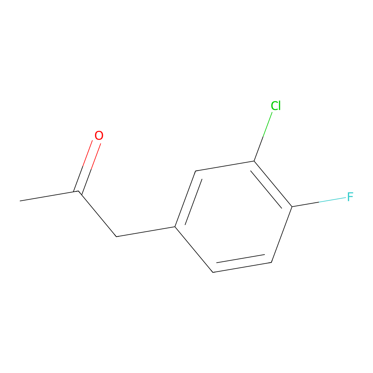 1-(3-Chloro-4-fluorophenyl)propan-2-one molecular structure, CAS 1174005-50-5