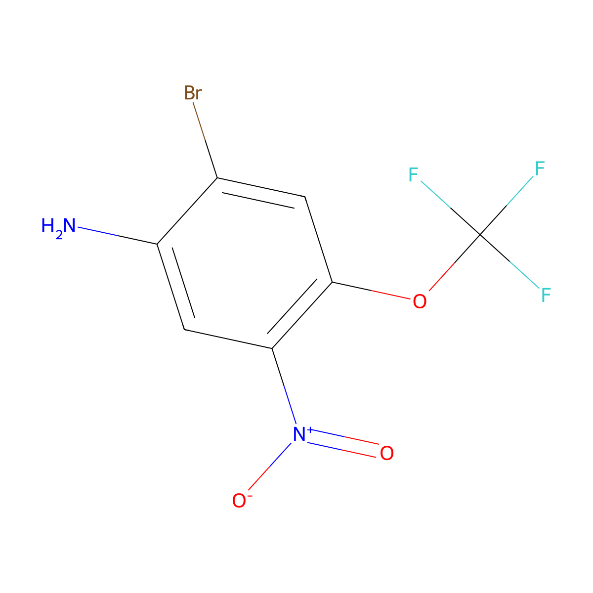 2-Bromo-5-nitro-4-trifluoromethoxyaniline molecular structure, CAS 1174005-83-4