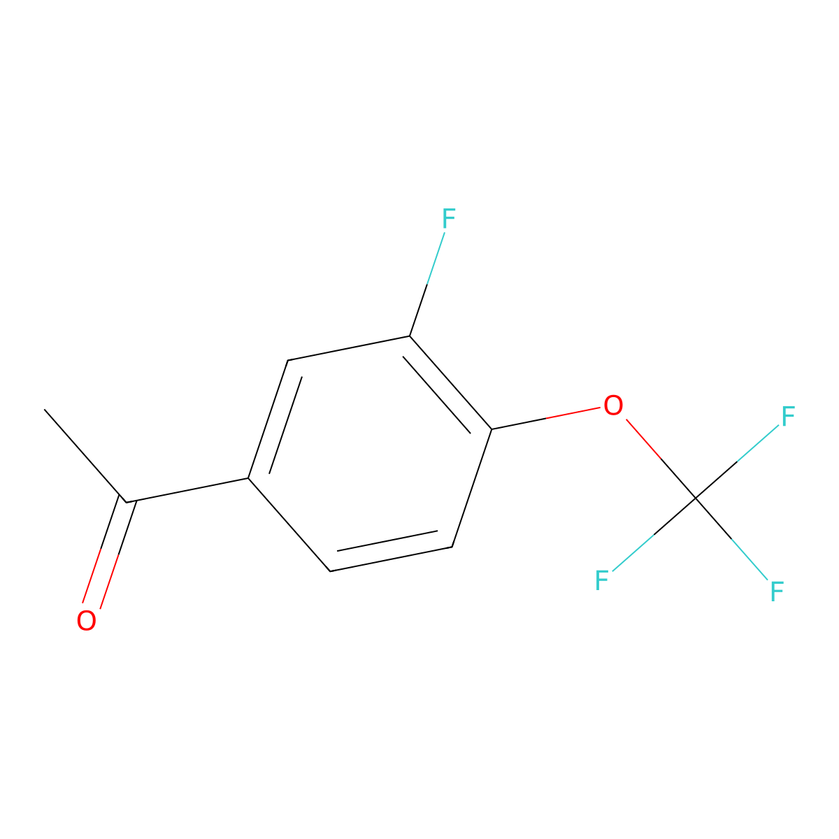 3'-Fluoro-4'-(trifluoromethoxy)acetophenone molecular structure, CAS 1174006-08-6