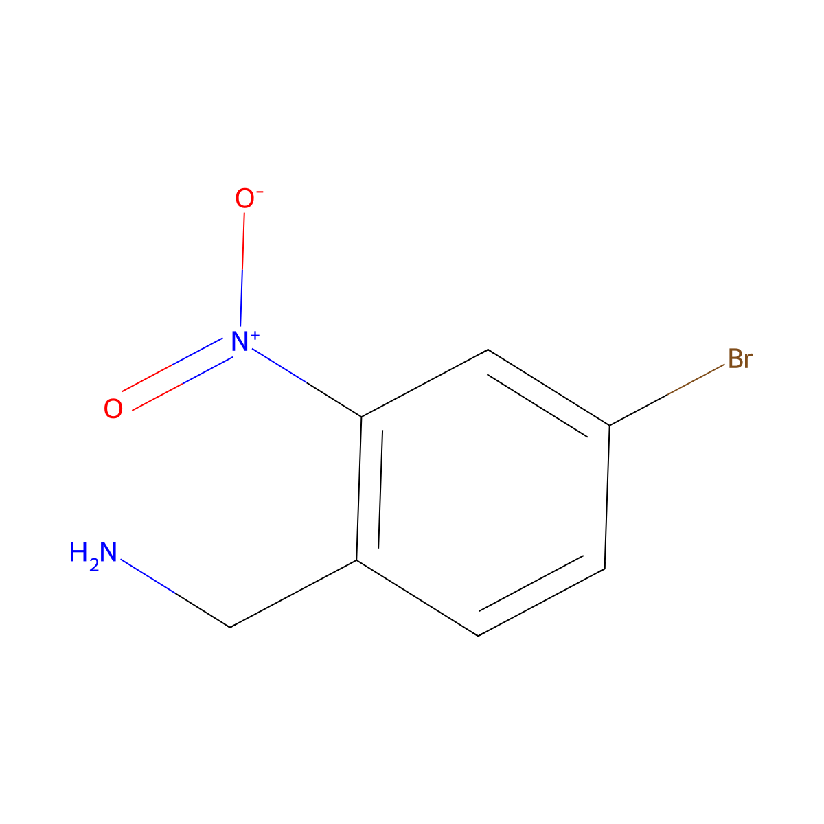 (4-Bromo-2-nitrophenyl)methanamine molecular structure, CAS 1174006-84-8