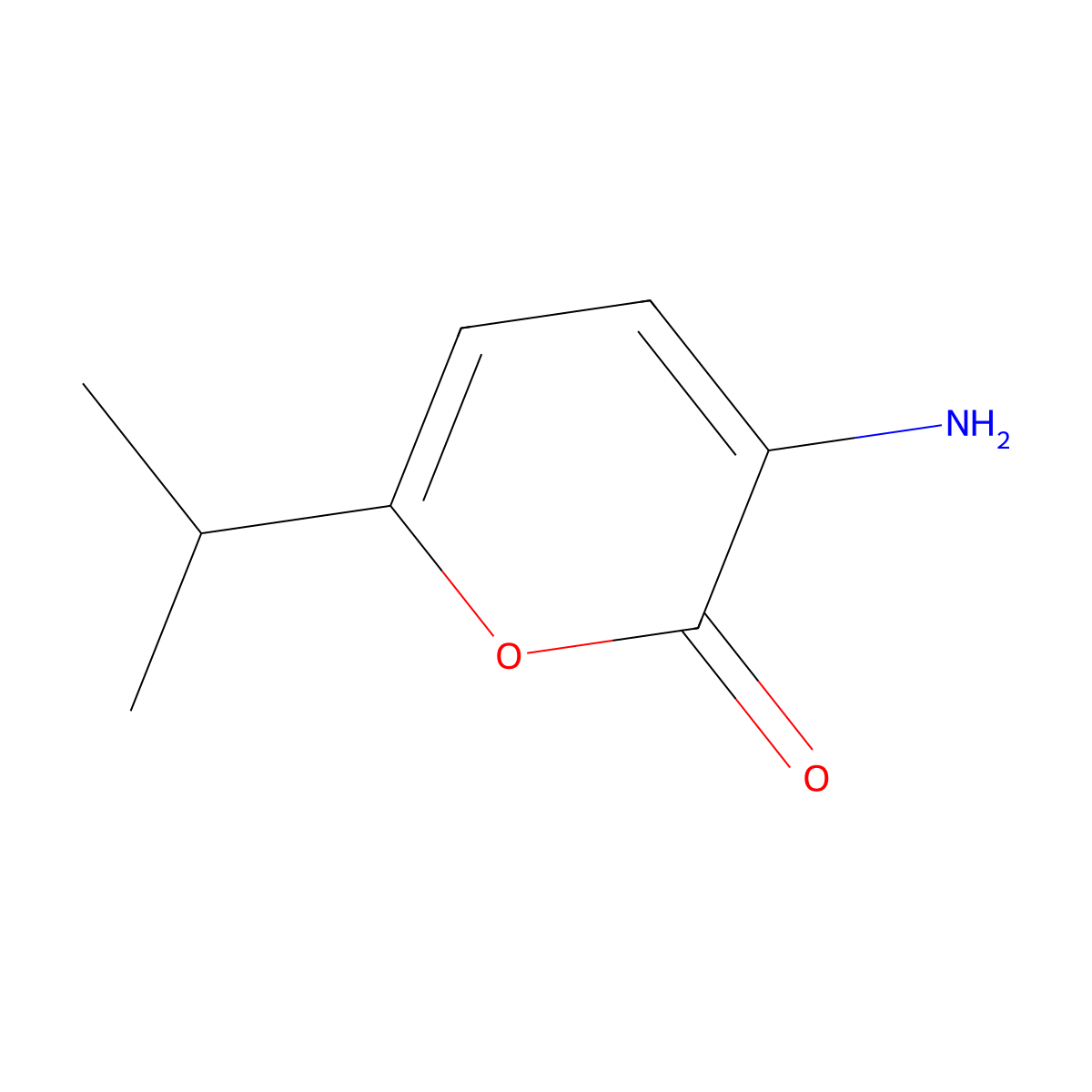 3-Amino-6-(propan-2-YL)-2H-pyran-2-one molecular structure, CAS 1174007-72-7