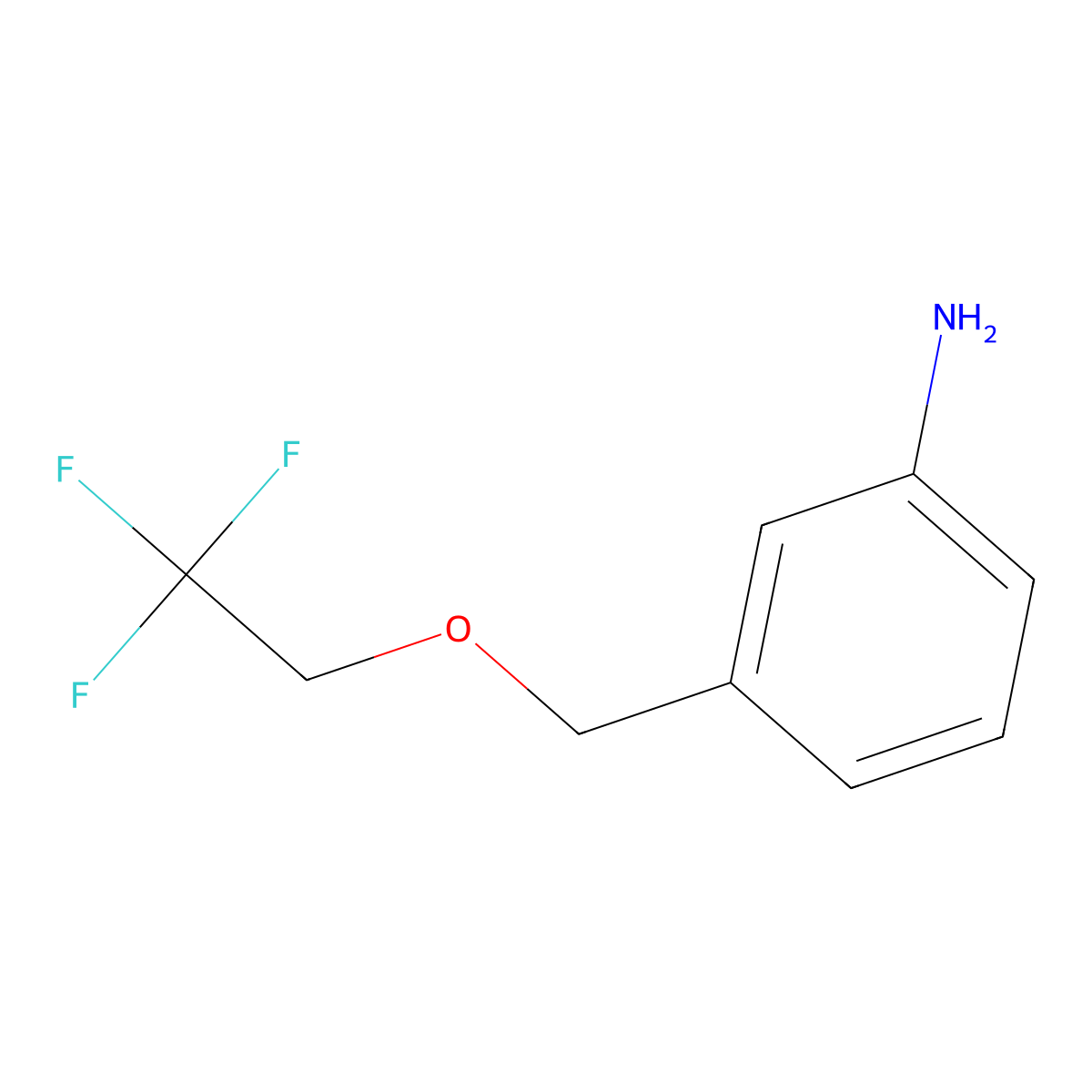 3-((2,2,2-Trifluoroethoxy)methyl)aniline molecular structure, CAS 117401-68-0
