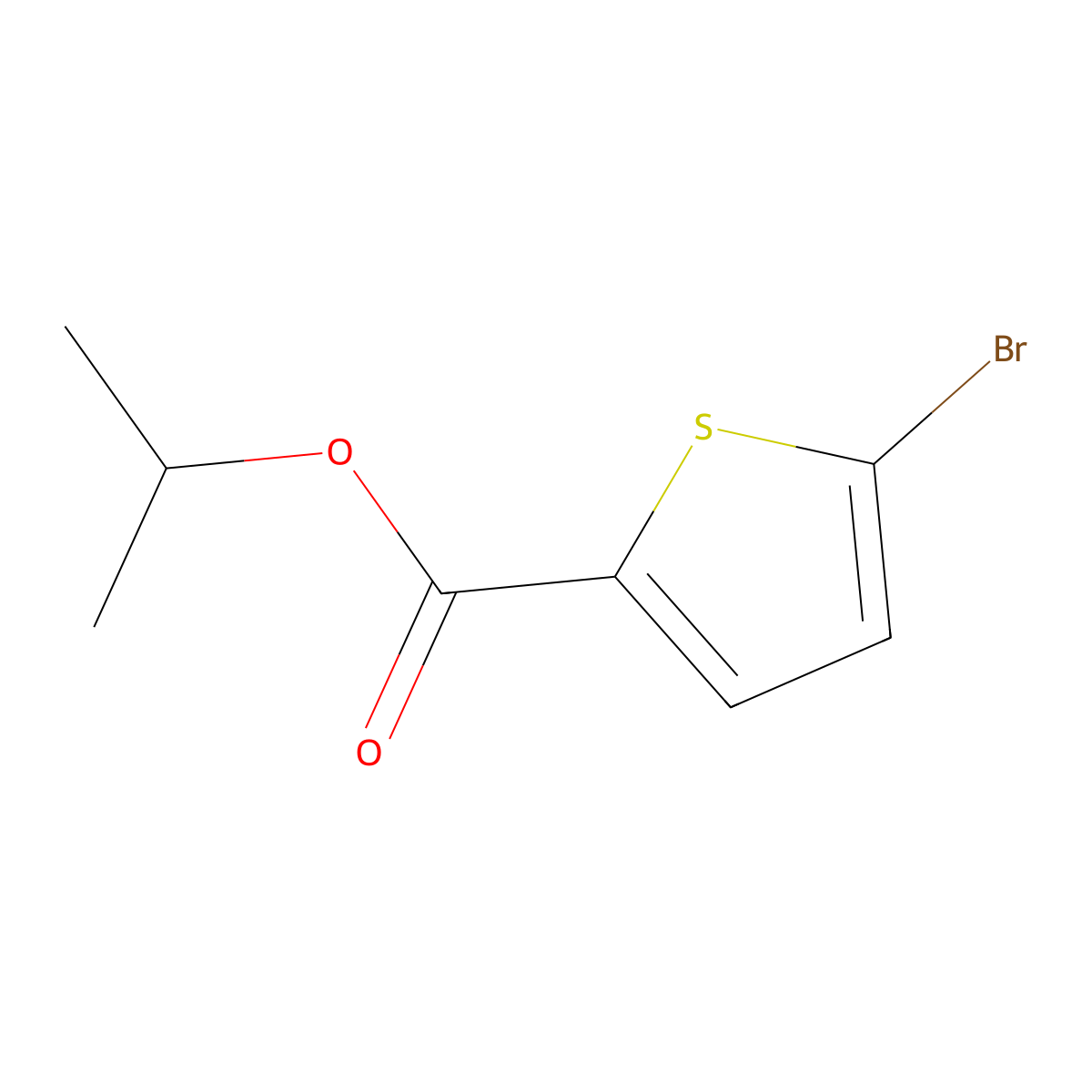 Propan-2-yl 5-bromothiophene-2-carboxylate molecular structure, CAS 1174013-07-0