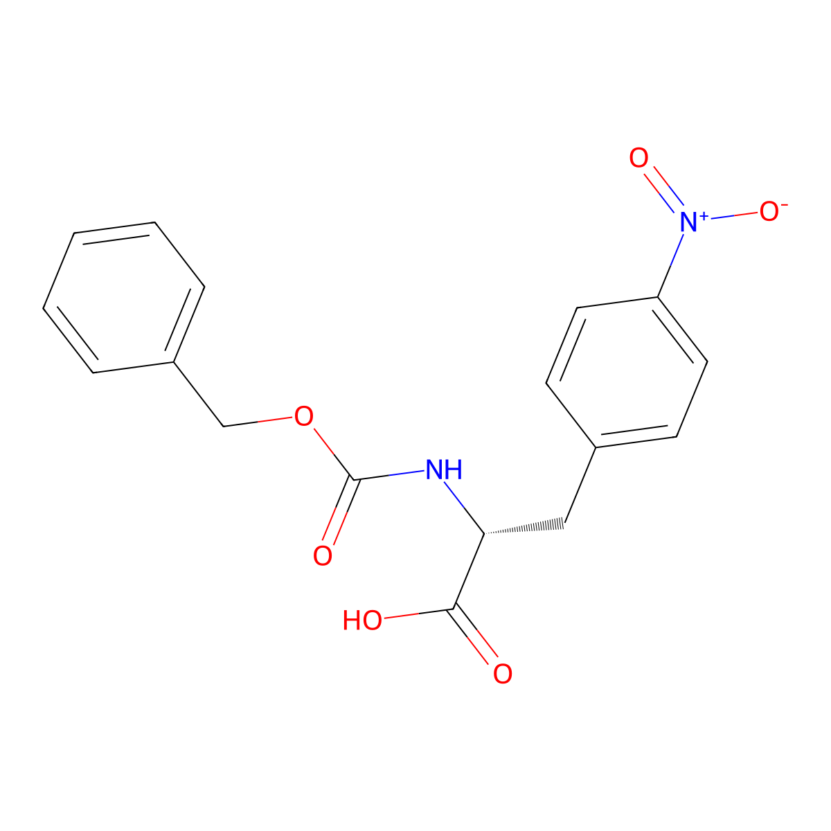 Z-D-Phe(4-NO2)-OH molecular structure, CAS 117402-88-7
