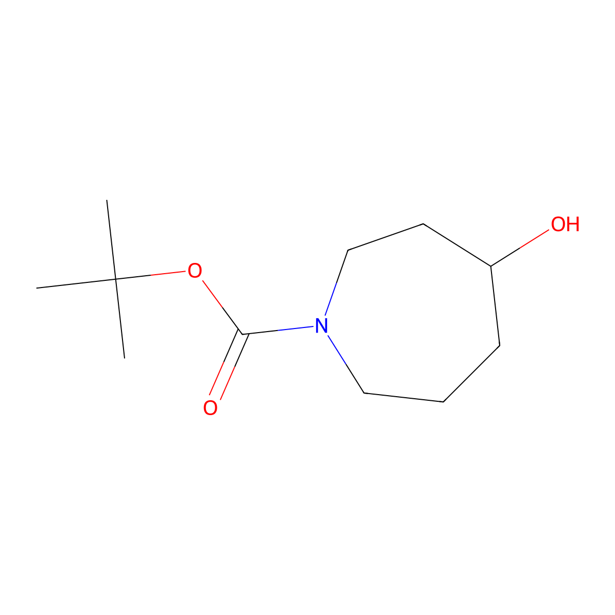 tert-Butyl (4S)-4-hydroxyazepane-1-carboxylate molecular structure, CAS 1174020-38-2