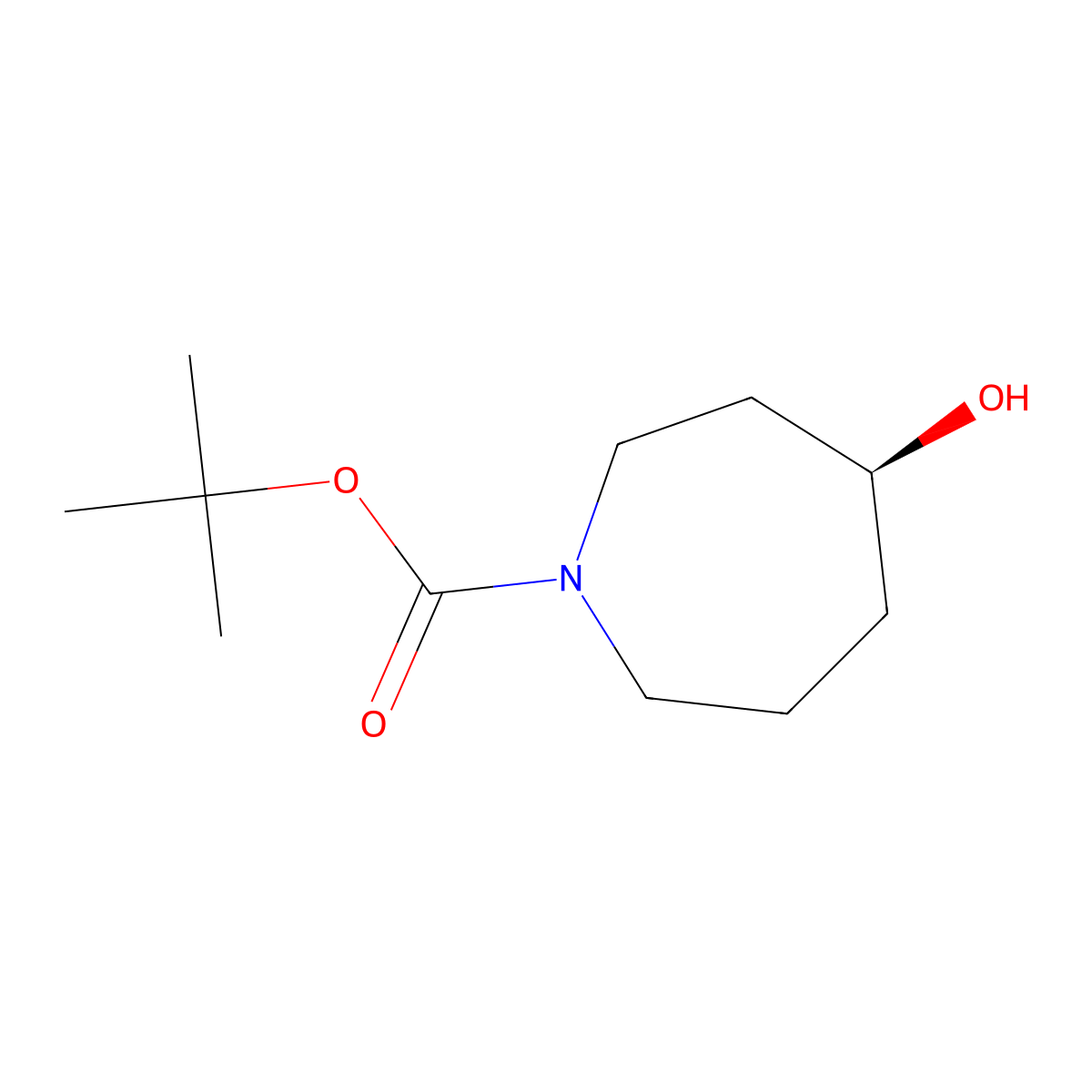 tert-Butyl (4S)-4-hydroxyazepane-1-carboxylate molecular structure, CAS 1174020-38-2