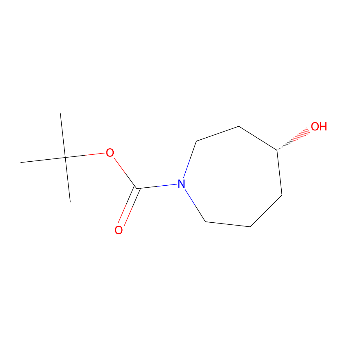 tert-Butyl (4R)-4-hydroxyazepane-1-carboxylate molecular structure, CAS 1174020-39-3