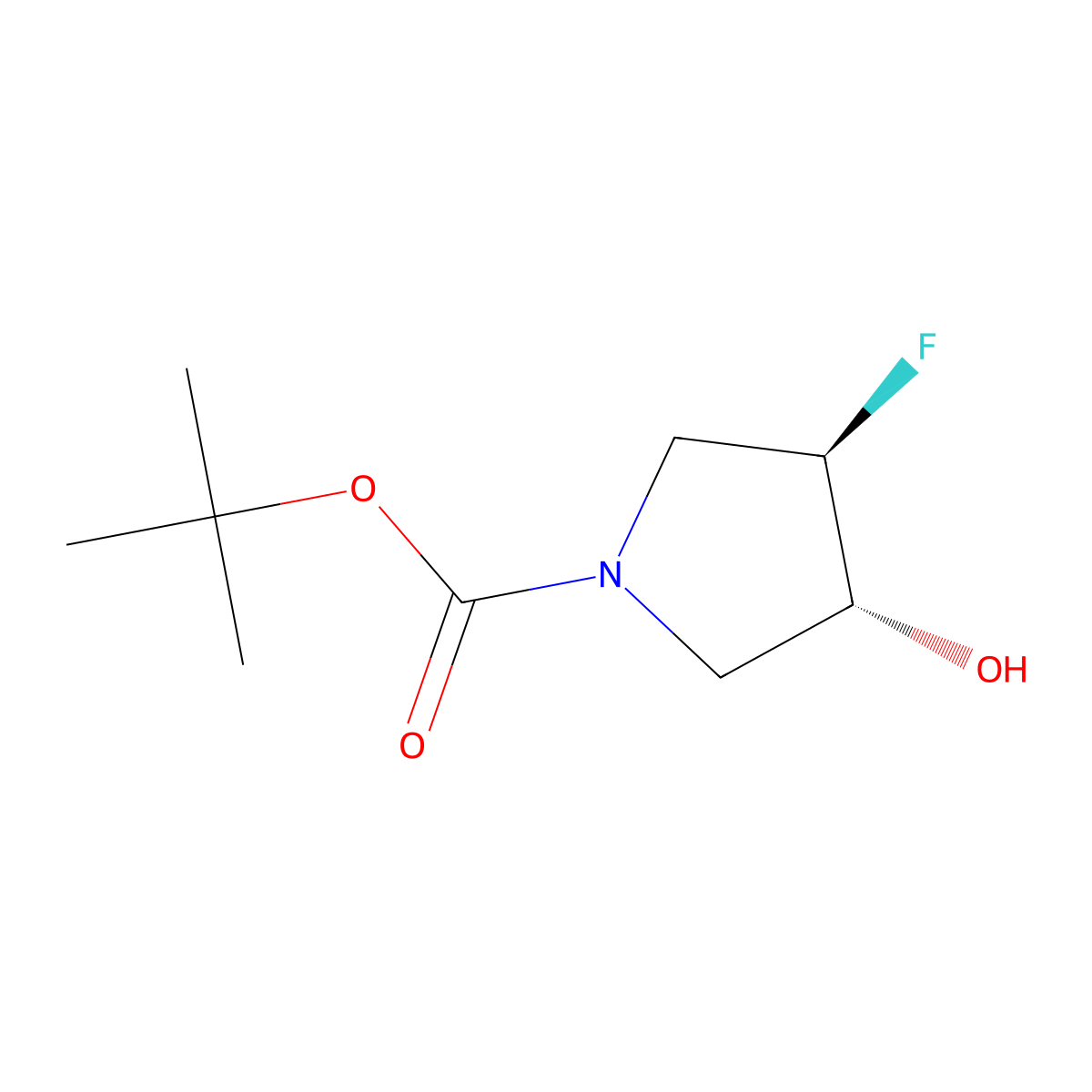 (3R,4R)-tert-Butyl 3-fluoro-4-hydroxypyrrolidine-1-carboxylate molecular structure, CAS 1174020-50-8