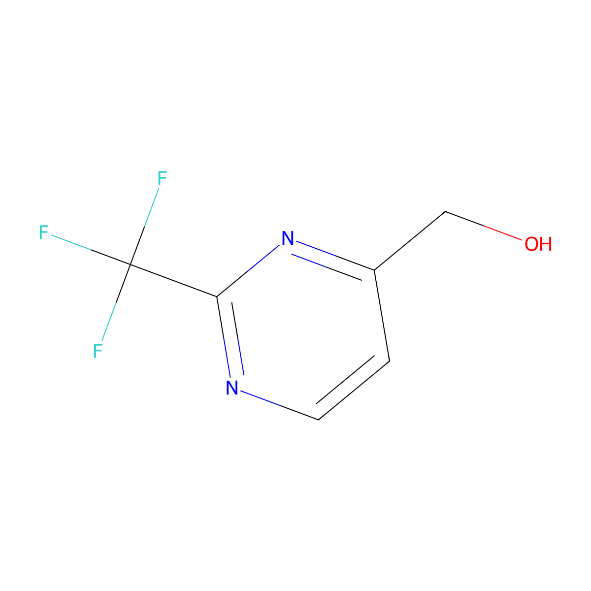 (2-(Trifluoromethyl)pyrimidin-4-yl)methanol molecular structure, CAS 1174028-15-9