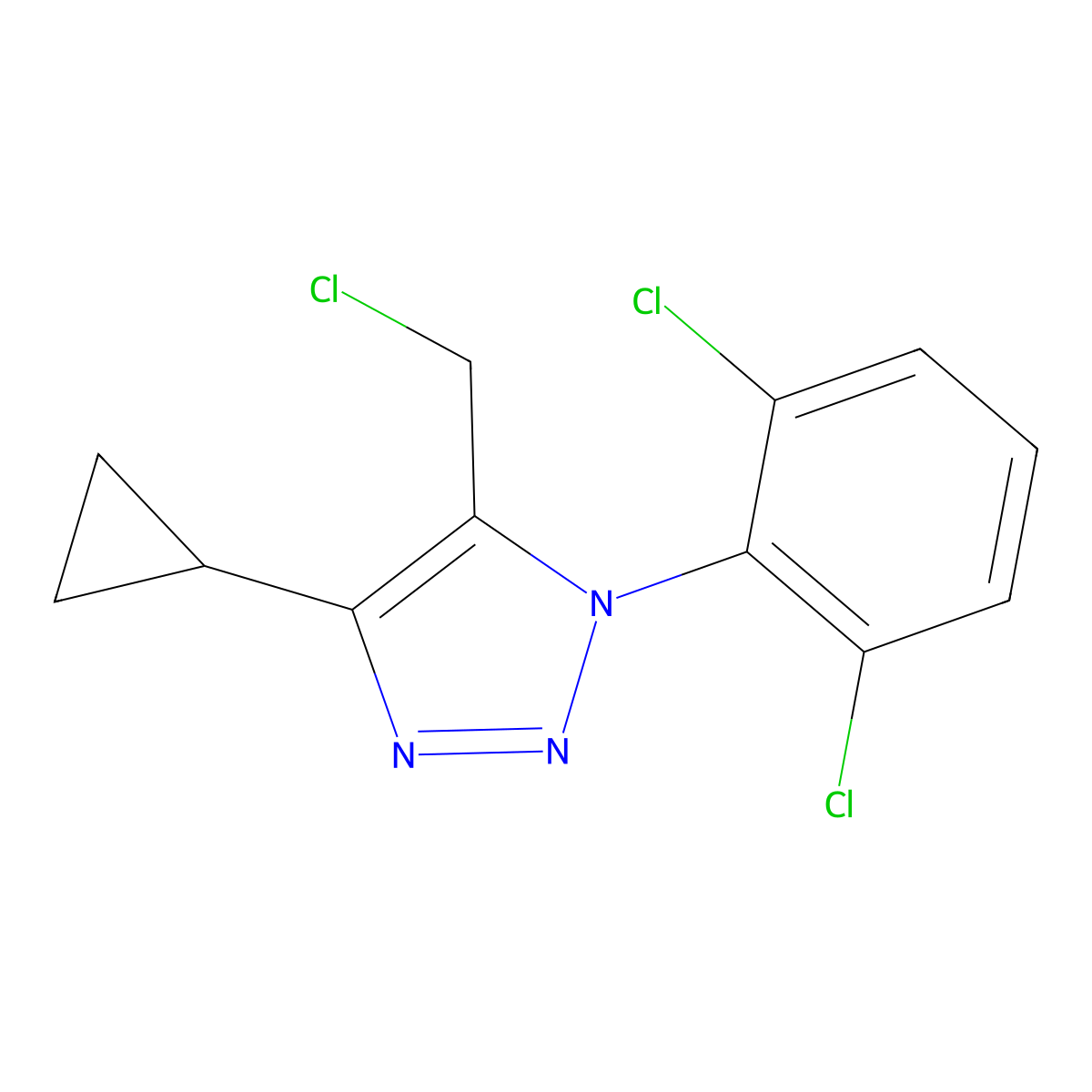5-(Chloromethyl)-4-cyclopropyl-1-(2,6-dichlorophenyl)-1H-1,2,3-triazole molecular structure, CAS 1174039-73-6