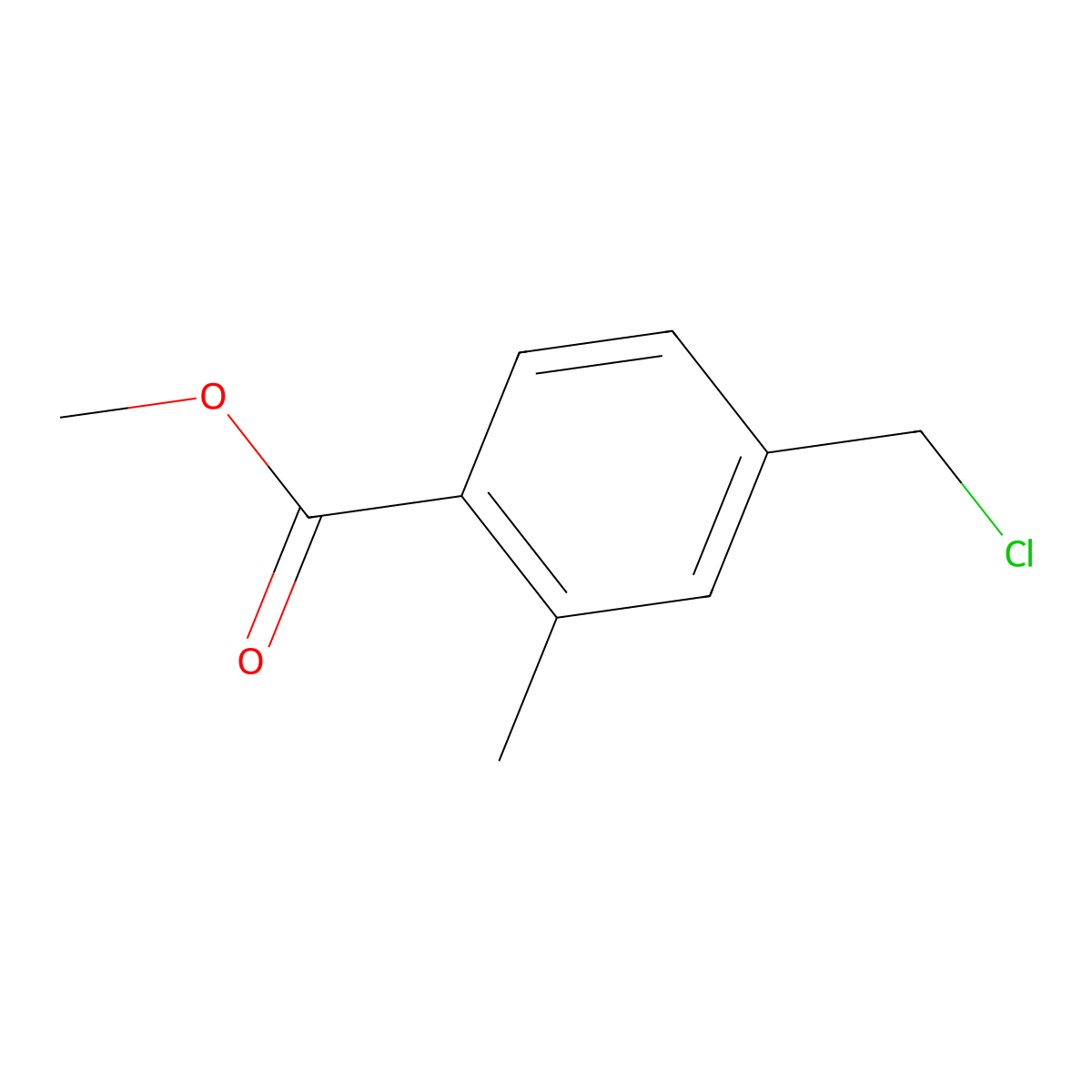 Methyl 4-(chloromethyl)-2-methylbenzoate molecular structure, CAS 1174046-29-7