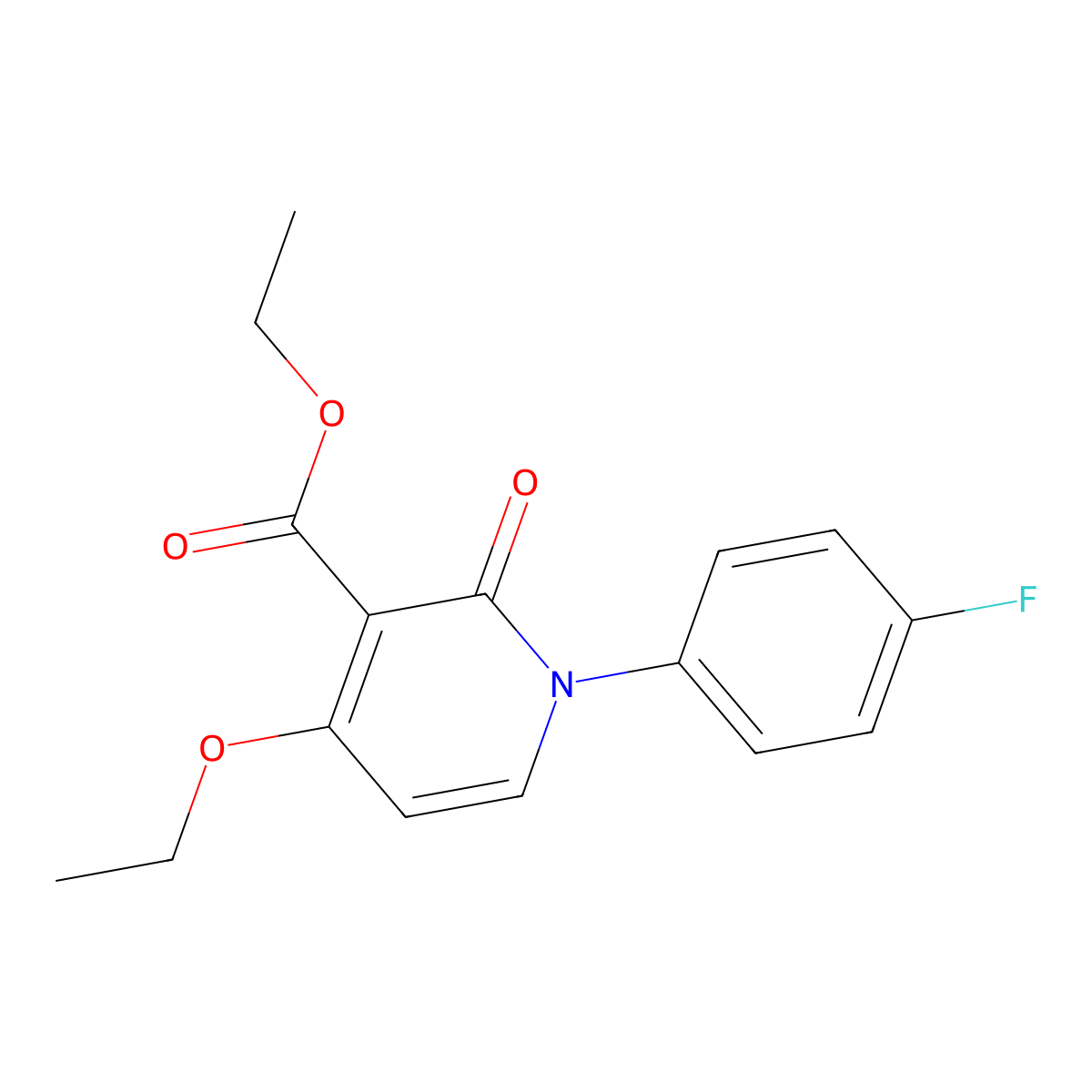 Ethyl 4-ethoxy-1-(4-fluorophenyl)-2-oxo-1,2-dihydropyridine-3-carboxylate molecular structure, CAS 1174046-87-7