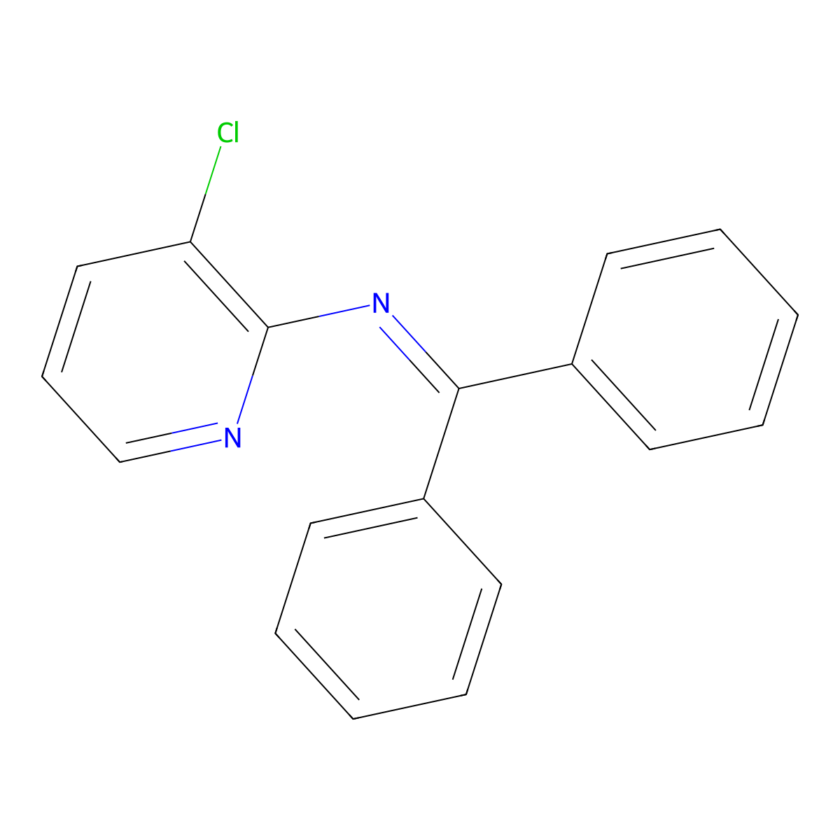 3-Chloro-N-(diphenylmethylene)pyridin-2-amine molecular structure, CAS 1174046-97-9