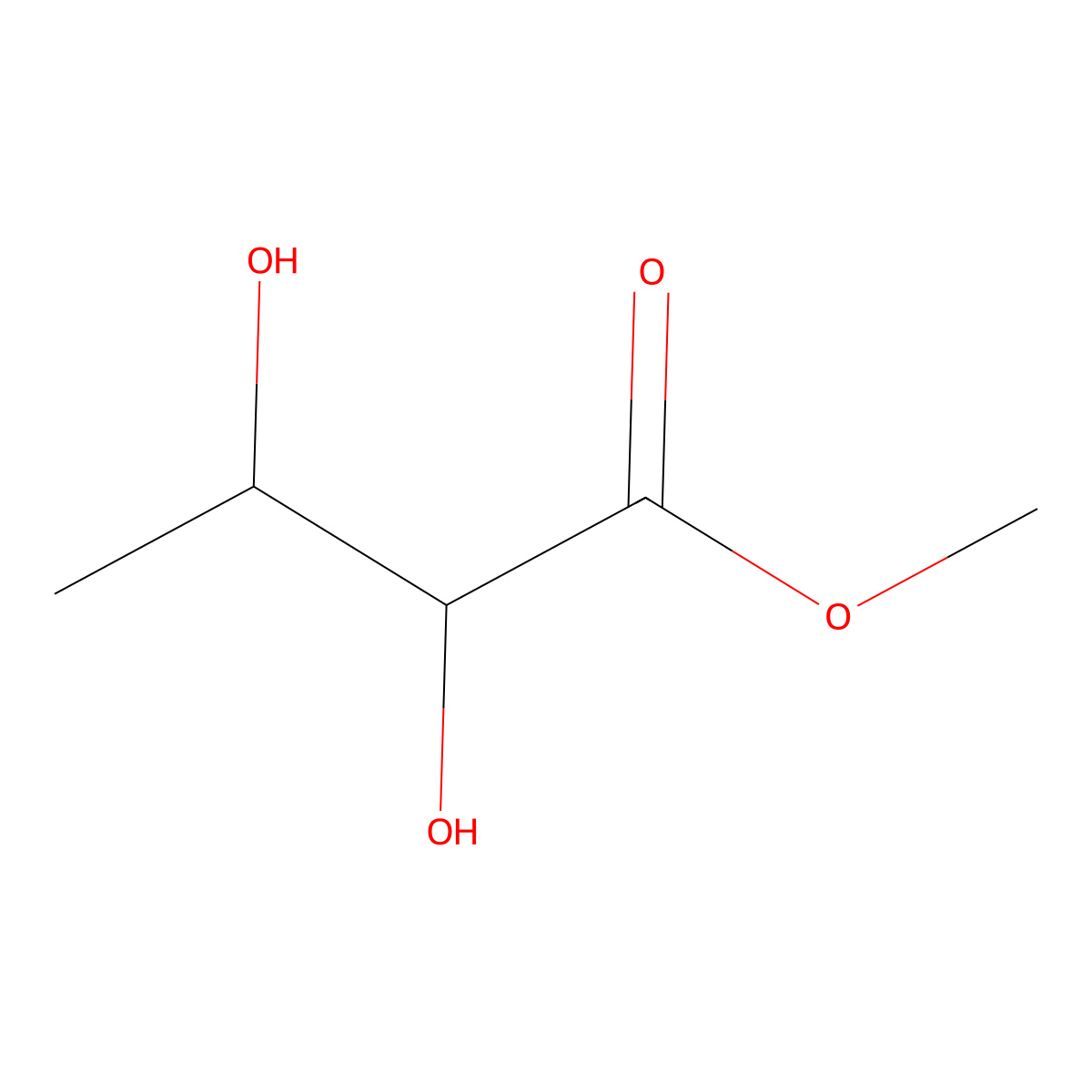 methyl (2R,3S)-2,3-dihydroxybutanoate molecular structure, CAS 117406-91-4