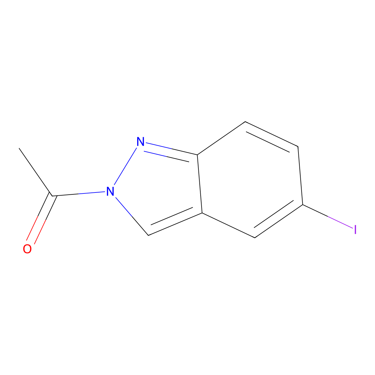 2-acetyl-5-iodo-2H-indazole molecular structure, CAS 1174064-60-8