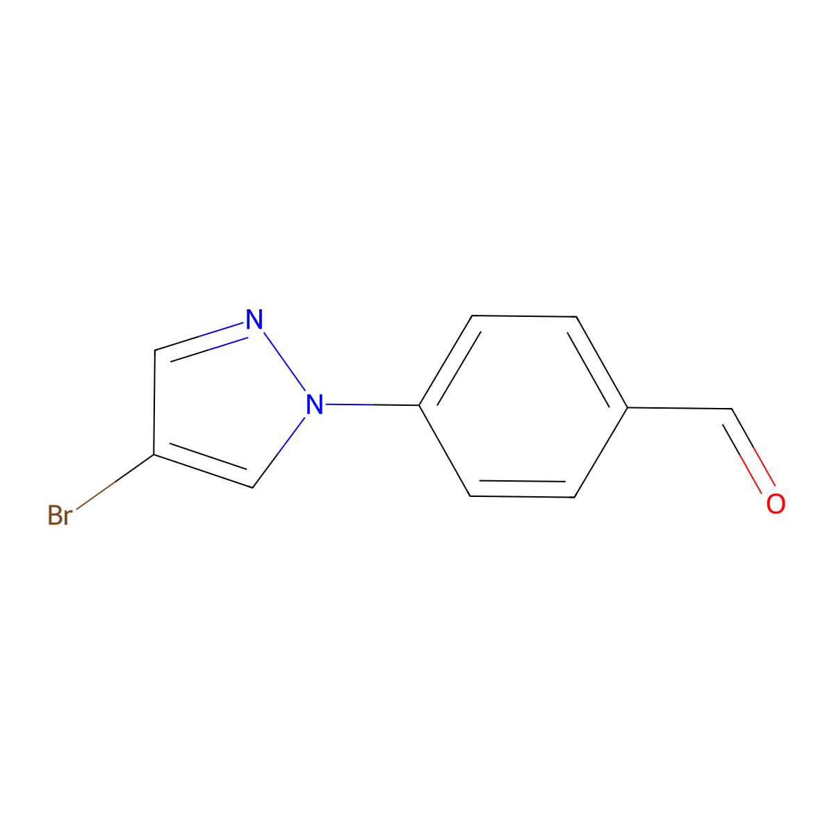 4-(4-bromo-1H-pyrazol-1-yl)benzaldehyde molecular structure, CAS 1174064-63-1