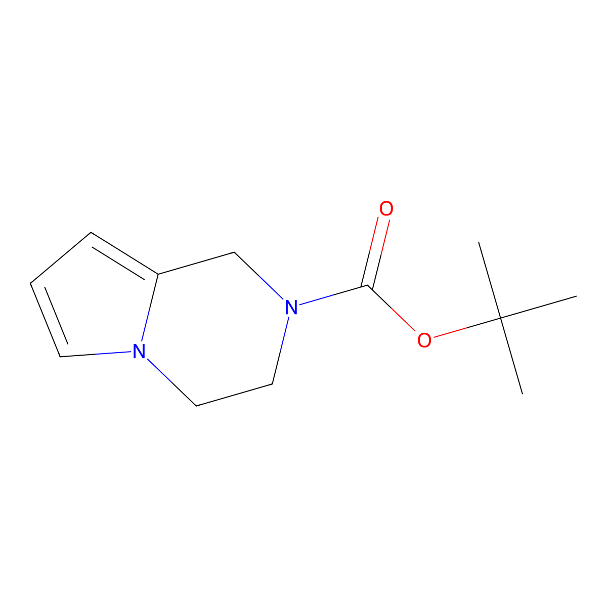 tert-Butyl 3,4-dihydropyrrolo[1,2-a]pyrazine-2(1H)-carboxylate molecular structure, CAS 1174068-78-0