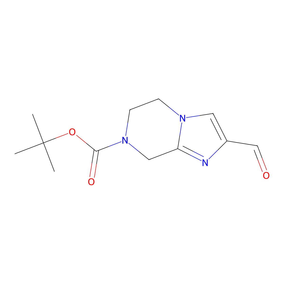 2-Formyl-5,6-dihydro-8H-imidazo[1,2-a]pyrazine-7-carboxylic acid tert-butyl ester molecular structure, CAS 1174068-98-4