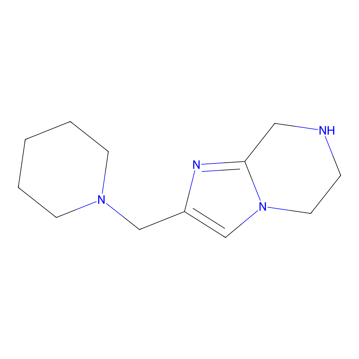 2-(Piperidin-1-ylmethyl)-5,6,7,8-tetrahydroimidazo[1,2-a]pyrazine molecular structure, CAS 1174069-06-7