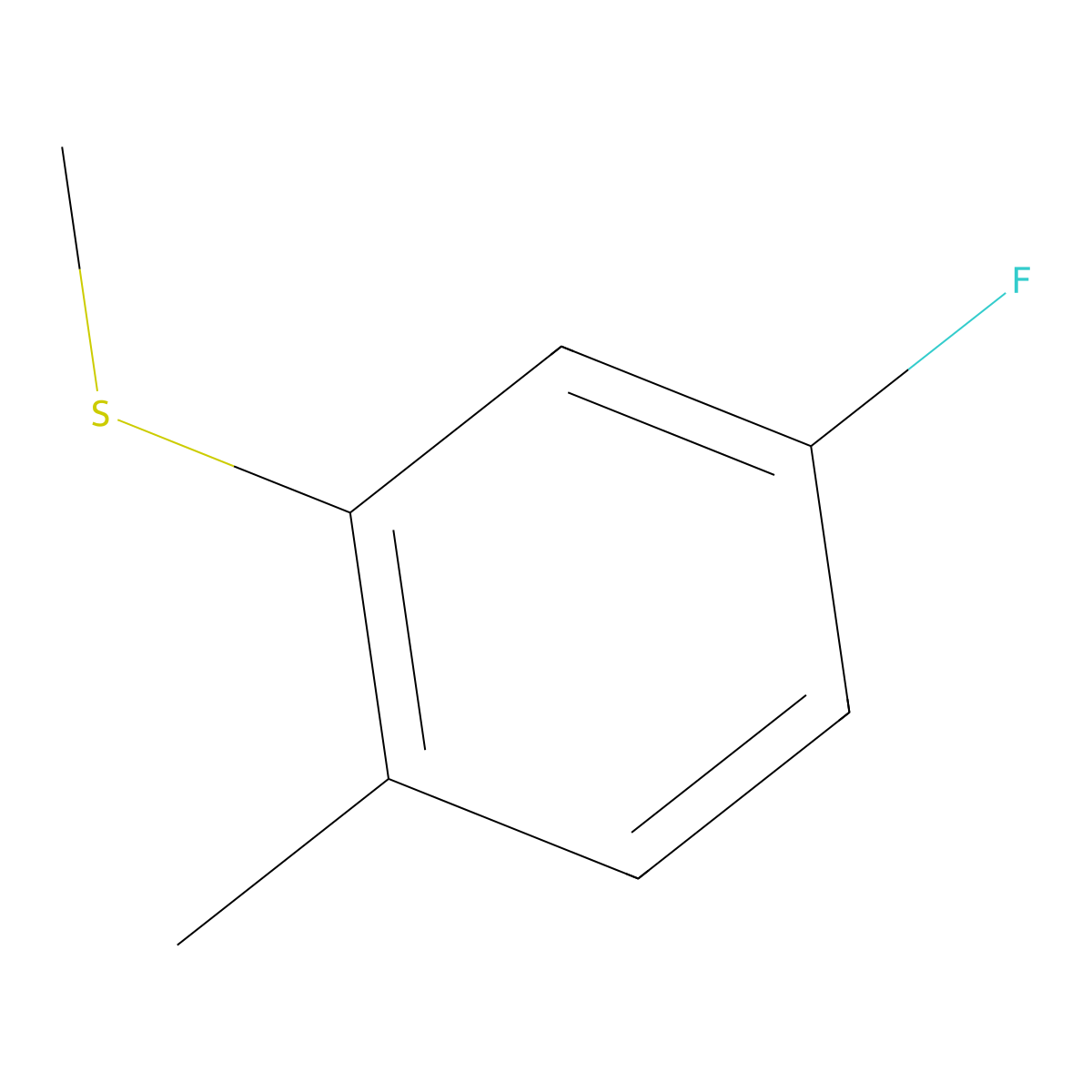 (5-Fluoro-2-methylphenyl)(methyl)sulfane molecular structure, CAS 117411-47-9