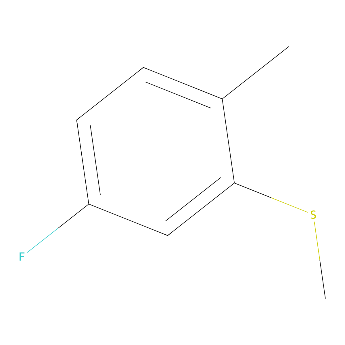 (5-Fluoro-2-methylphenyl)(methyl)sulfane molecular structure, CAS 117411-47-9