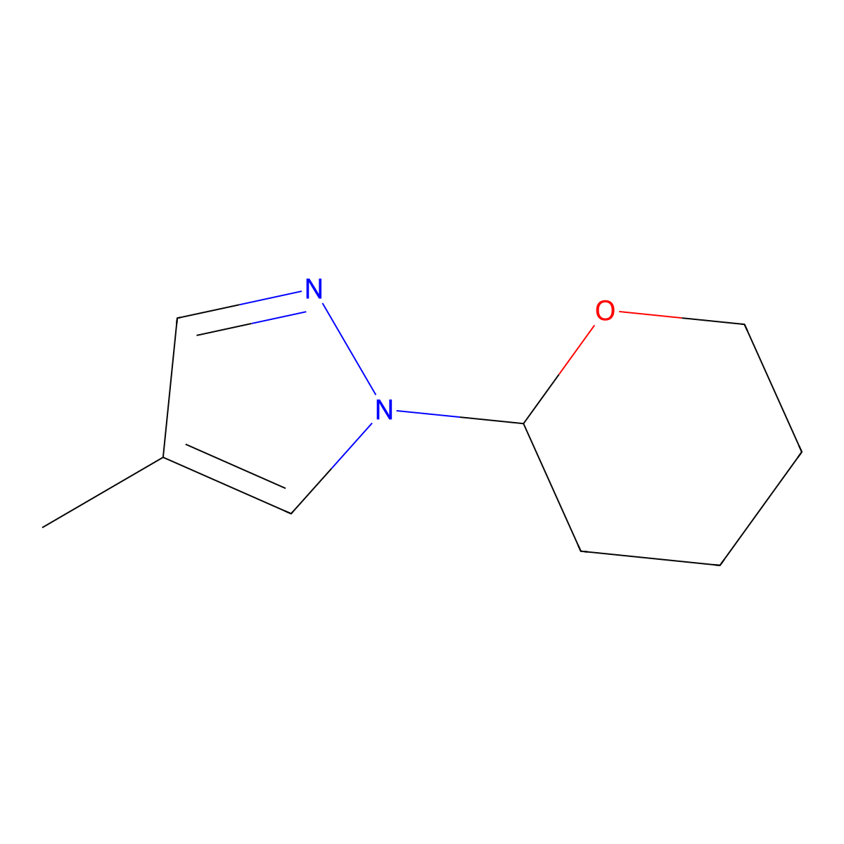 4-Methyl-1-(oxan-2-yl)pyrazole molecular structure, CAS 1174132-49-0
