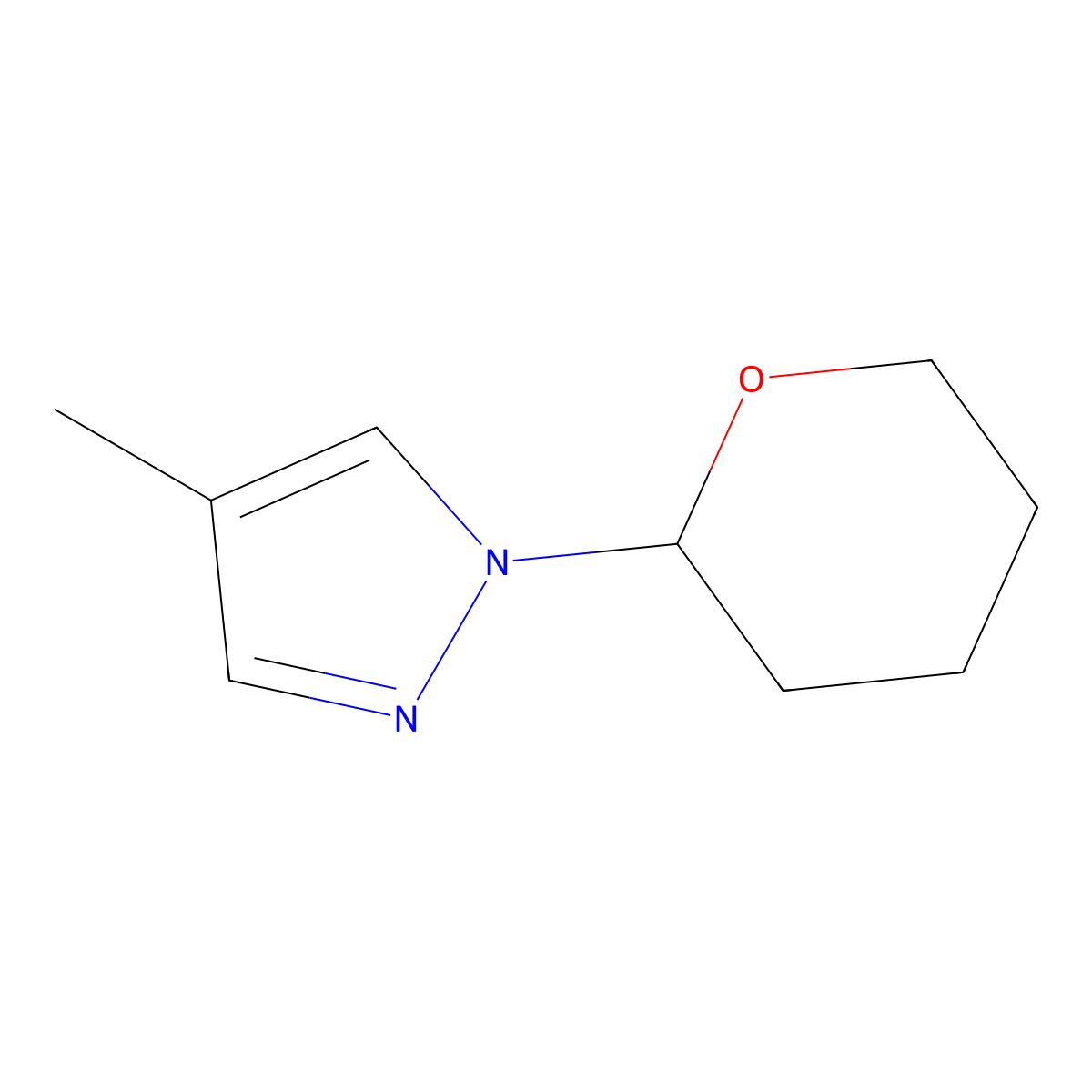 4-Methyl-1-(oxan-2-yl)pyrazole molecular structure, CAS 1174132-49-0
