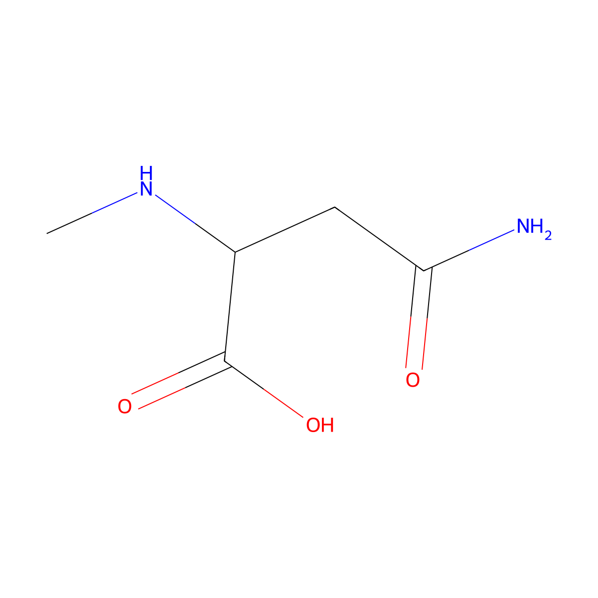 H-N-Me-D-Asn-OH molecular structure, CAS 117414-80-9