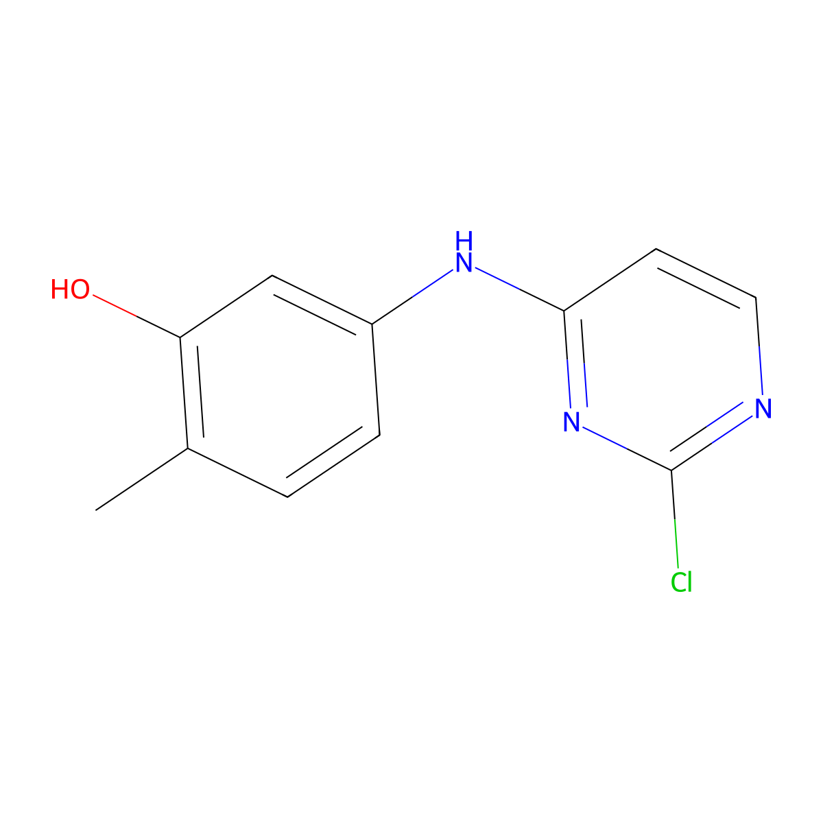 5-((2-Chloropyrimidin-4-yl)amino)-2-methylphenol molecular structure, CAS 1174166-56-3