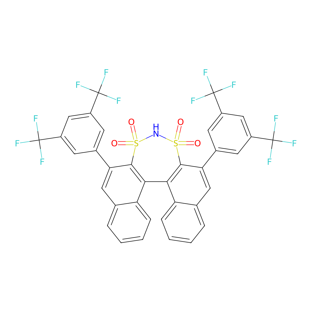 2,2'-[Iminobis(sulfonyl)]-3,3'-bis[3,5-bis(trifluoromethyl)phenyl]-1,1'-binaphthalene molecular structure, CAS 1174193-01-1