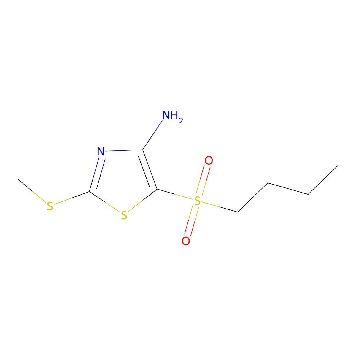 4-Amino-5-butylsulfonyl-2-methylthiothiazole molecular structure, CAS 117420-87-8