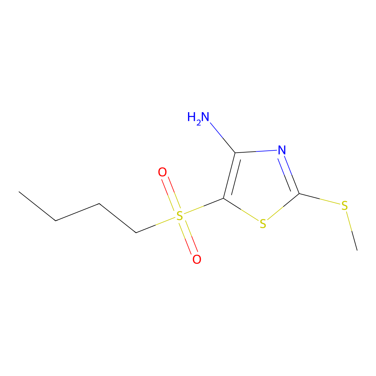 4-Amino-5-butylsulfonyl-2-methylthiothiazole molecular structure, CAS 117420-87-8