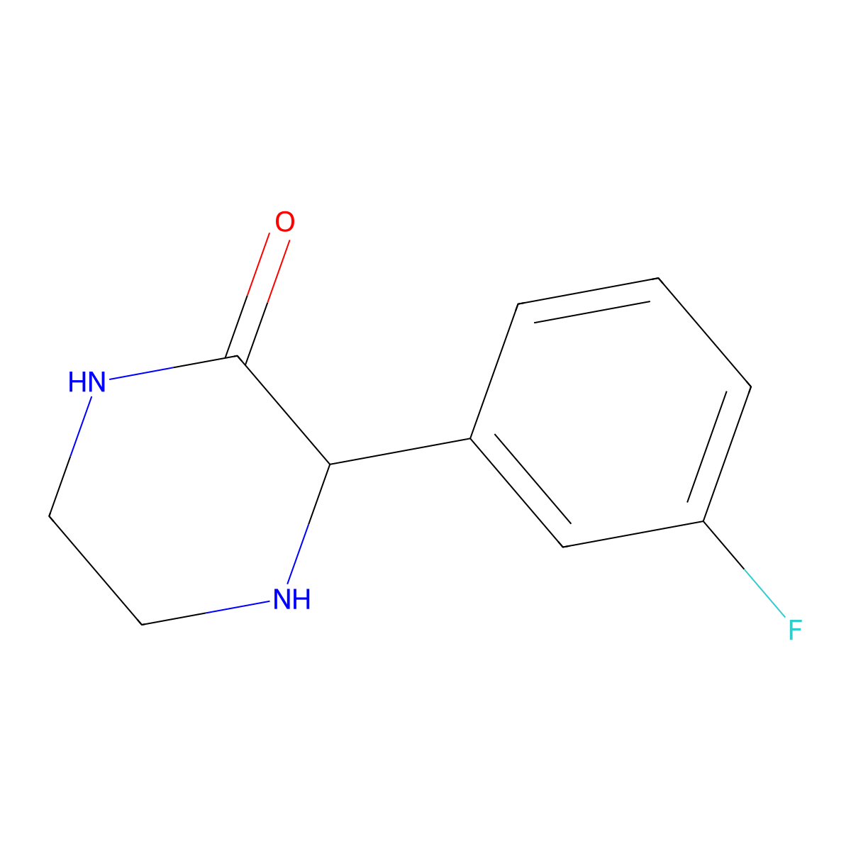 3-(3-Fluorophenyl)piperazin-2-one molecular structure, CAS 1174207-64-7